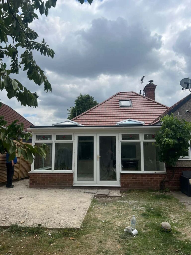 This is a photo of a hipped roof on a bungalow that has just had roof repairs carried out. Works carried out by Biggin Hill Roofing Repairs